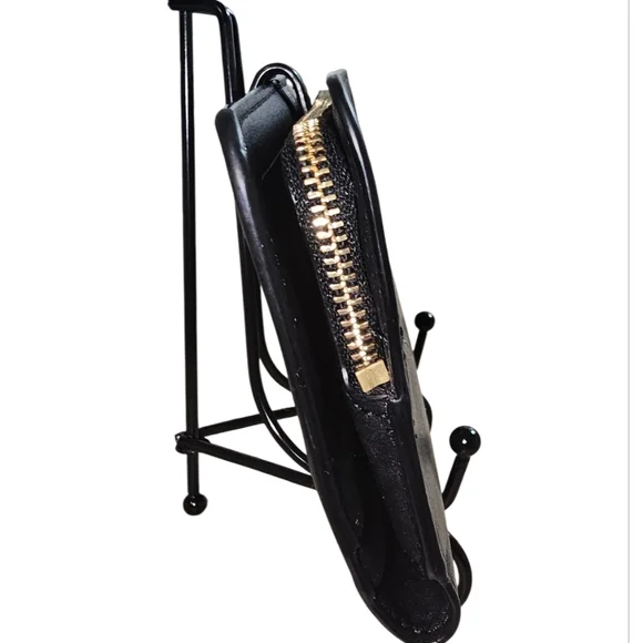 COACH Smooth Black Leather Skinny Wallet - Picture 11 of 12